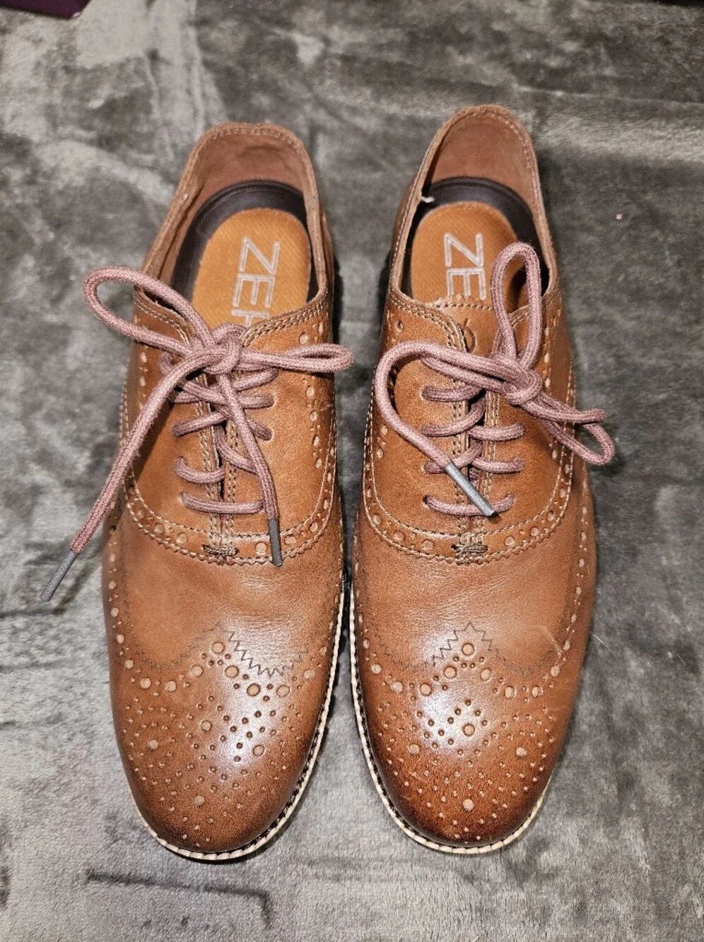 Cole Haan Grand Zero Classic Brown Wingtip Dress Shoes Mens    Preppy Church